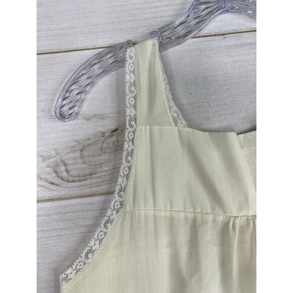 Vintage Barbizon Nightgown Womens S Cottage Prairie Sleeveless Embroidered Lace - Picture 9 of 9